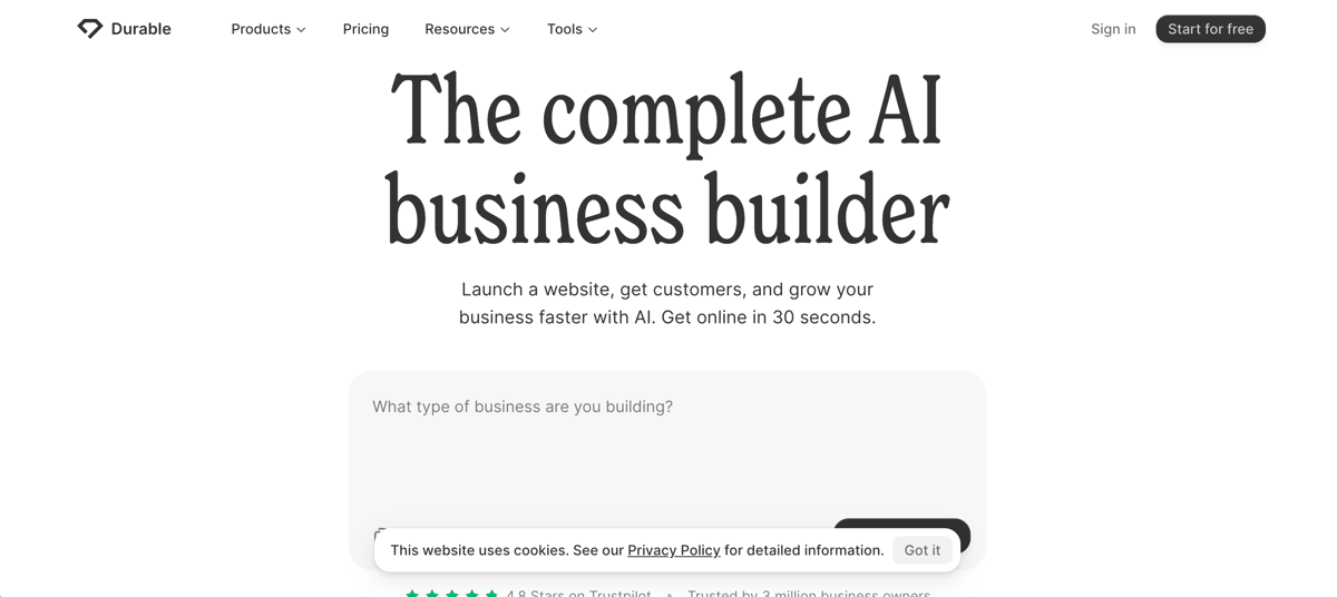 Durable公式サイト